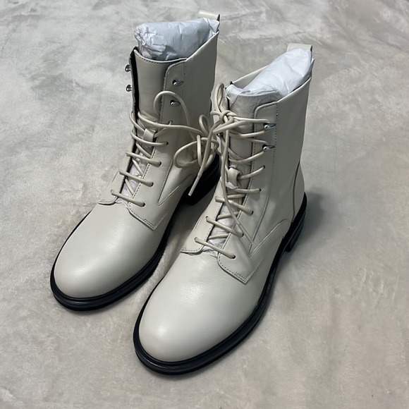 NIB: RAG & BONE Women’s Slayton Leather Lace Up Boot, Antique White Sz 7 (37 EU) - Picture 4 of 15
